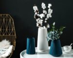 Vase simple home decoration flower vase flower pot imitation ceramic plastic vase