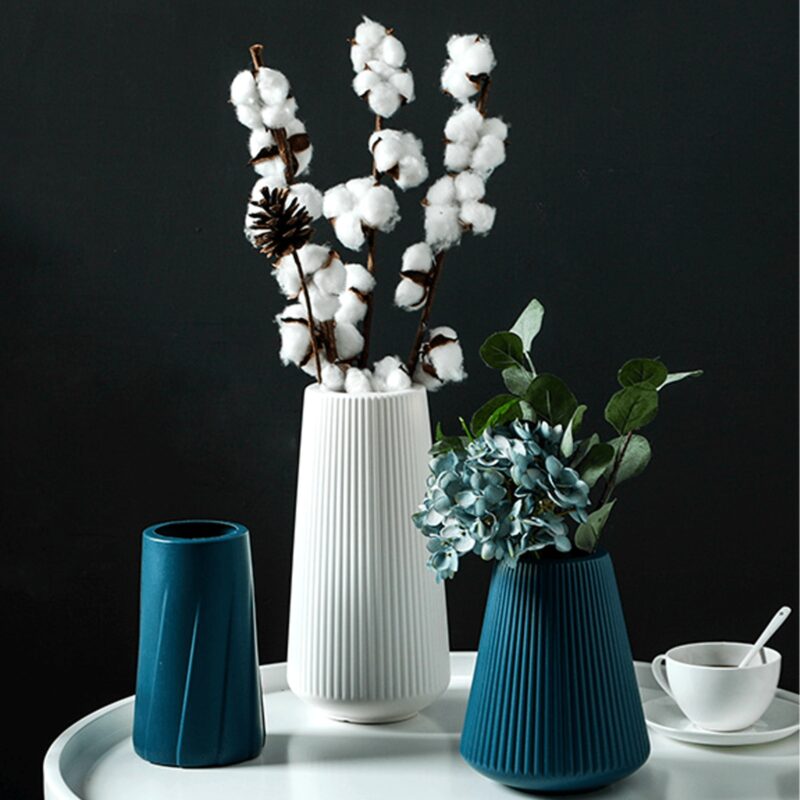Vase Simple Home Decoration Flower Vase Flower Pot Imitation Ceramic Plastic Vase