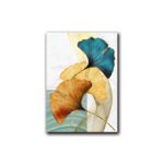 Blue Green Yellow Gold Plant Leaf Abstract Poster Nordic Canvas Print Wall Art Painting Modern Picture Living Room Decoration