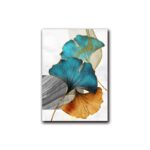 Blue Green Yellow Gold Plant Leaf Abstract Poster Nordic Canvas Print Wall Art Painting Modern Picture Living Room Decoration